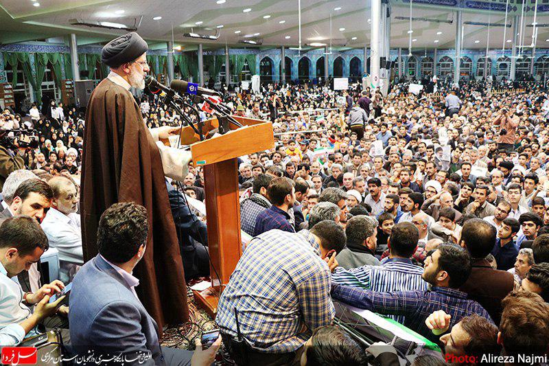 گزارش تصویری استقبال ده ها هزار نفری مردم شهر اراک از حجت الاسلام رئیسی