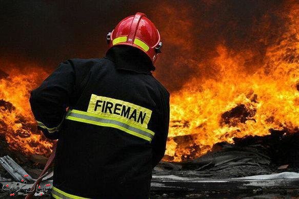 آتش سوزی در یک گاوداری در قزوین