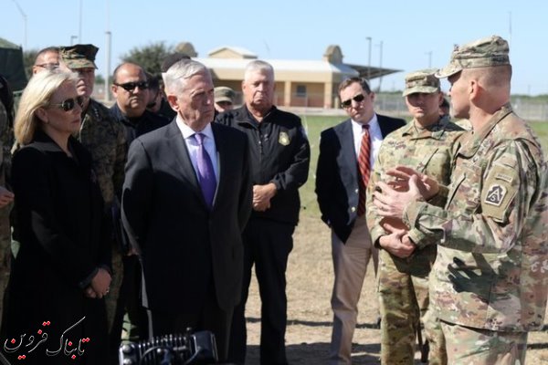حمایت قاطع وزیر دفاع آمریکا از استقرار نظامیان در مرز مکزیک