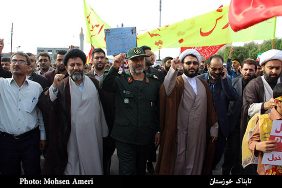 گزارش تصویری راهپیمایی 13 آبان در اهواز