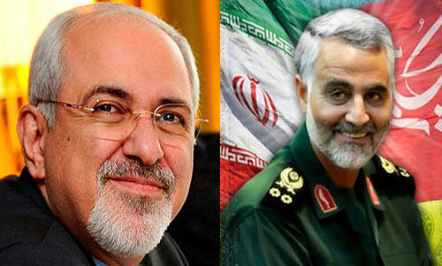 ظریف به سردار سلیمانی تبریک گفت ظریف به سردار سلیمانی تبریک گفت