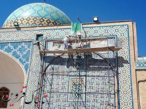 روند مرمت آستان مقدس امامزاده حسین (ع) به نیمه رسید روند مرمت آستان مقدس امامزاده حسین (ع) به نیمه رسید